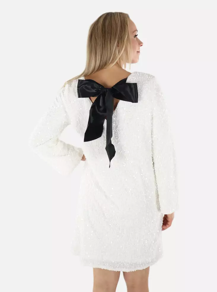 Vila sequin dress O-Neck Open Back snow white - Dresses and tunics - 137191 - 1