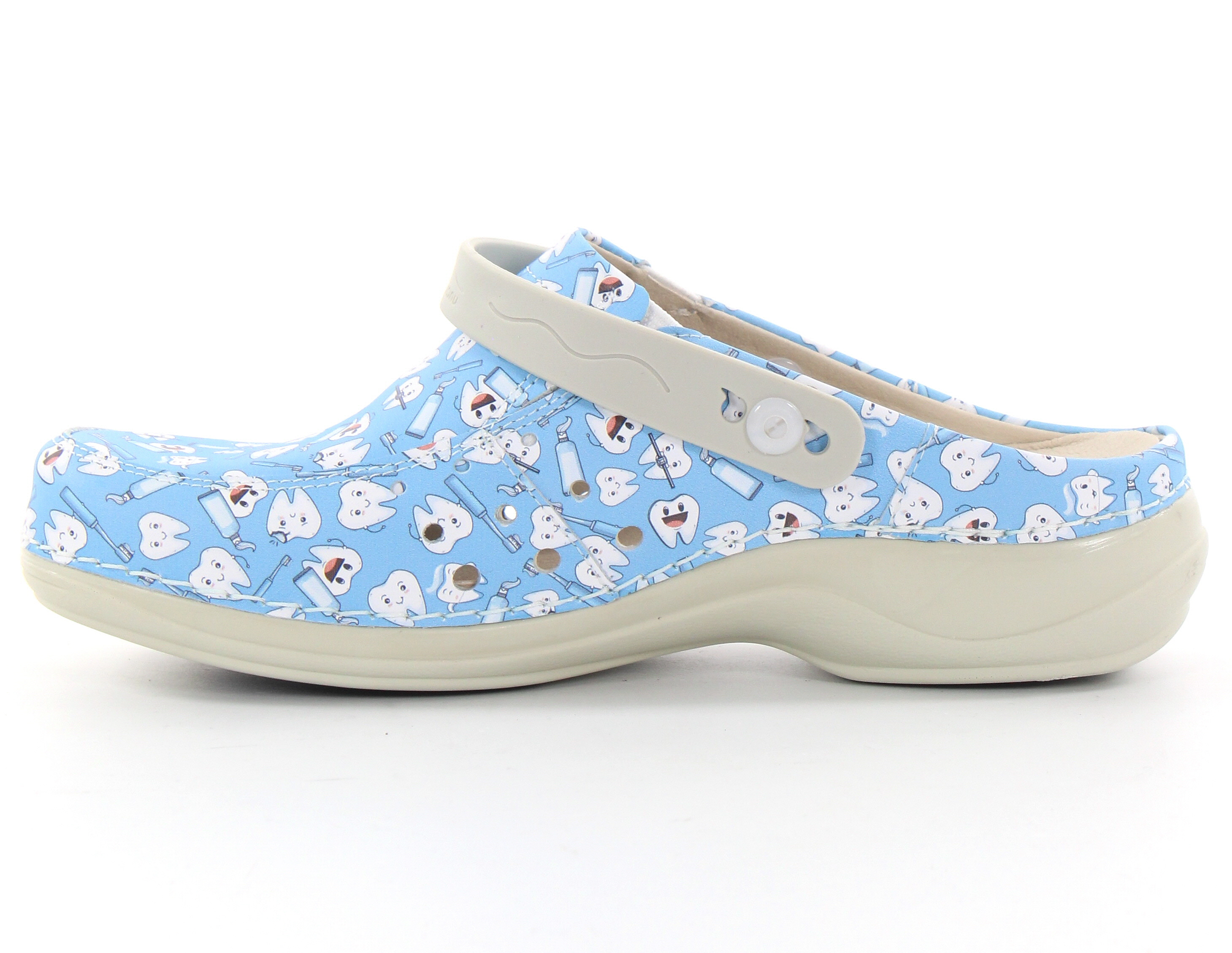 Nursing Care Machine Washable Sandals Leather, teeth - Main Image