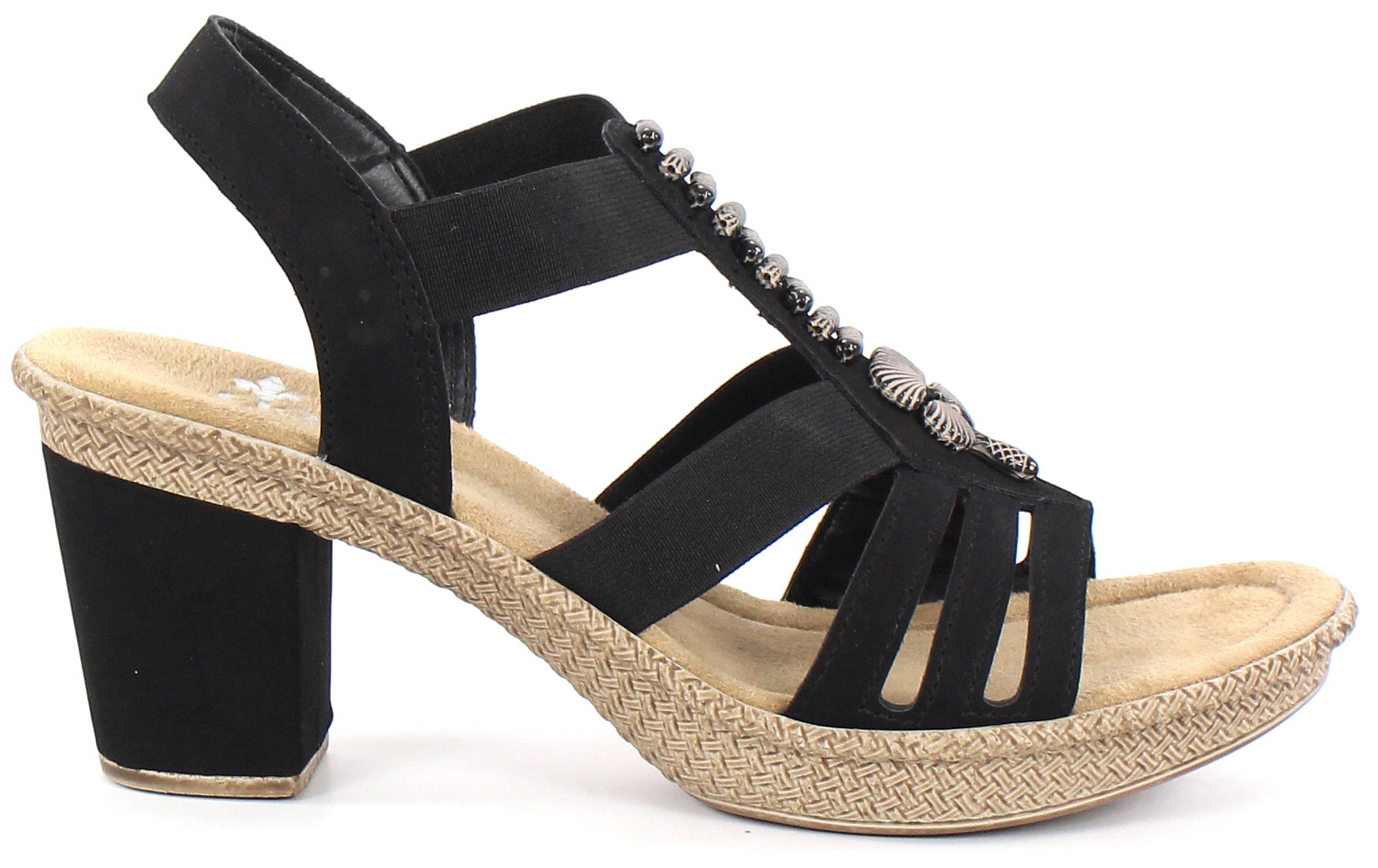 Rieker Sandals 66506-00 black - Stilettoshop.eu webstore