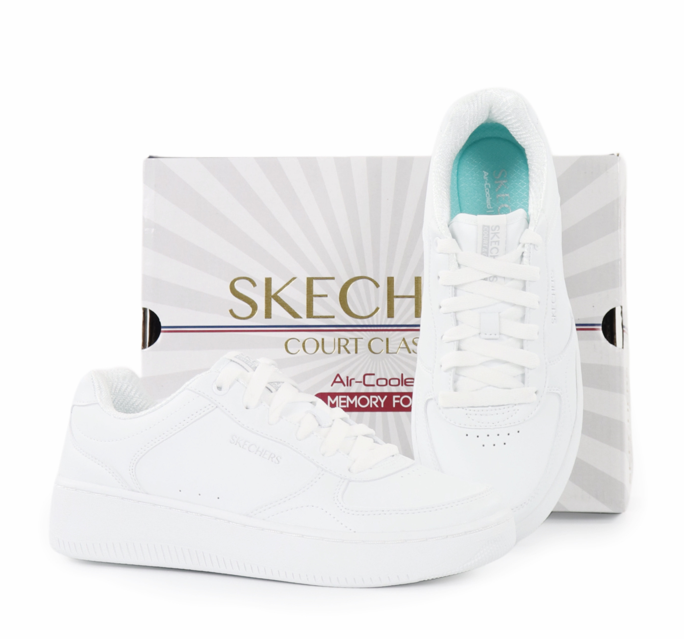 Skechers women's sneakers 185160/WHT SPORT COURT CORE