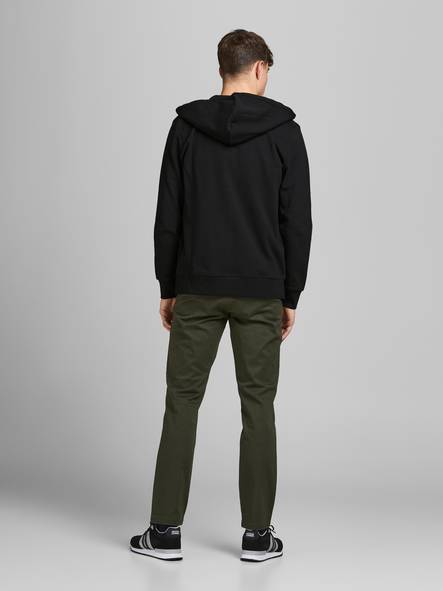 Jack&Jones Zippered Hoodie Basic zip black - Men's hoodies - 132792 - 2