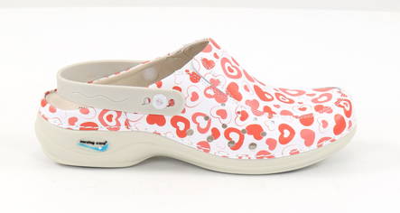 Nursing Care Machine Washable Sandals Leather Hearts - Women's work shoes - 129902 - 1