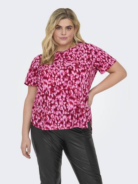 Only Carmakoma T-Shirt Lipstick red - Women's T-shirts - 135712 - 1