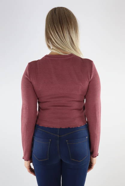 Only Shirt Kitty l/s cropped rose brown - Women's long sleeved shirts - 131572 - 2