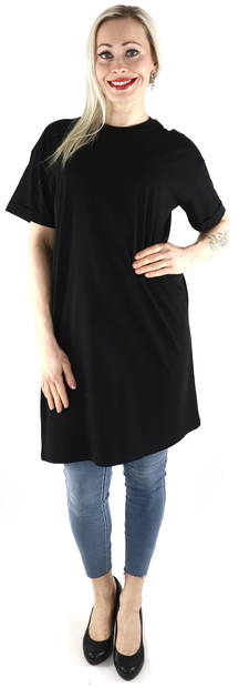 Pieces oversized t-shirt dress, black, white - Dresses and tunics - 128272 - 1