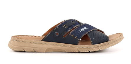 Rieker men's mules 21384-14 blue - Men's sandals - 135362 - 1