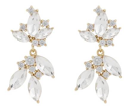 Snö of Sweden Earrings Copenhagen g/clear - Earrings - 134942 - 1