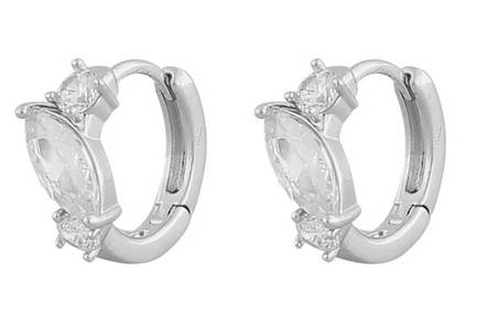 Snö of Sweden Earrings Meadow small s/clear - Earrings - 133042 - 1