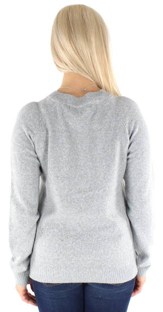 Vero Moda Women's soft knitted Shirt o-neck, Light Grey - Women's knitwear - 129132 - 2