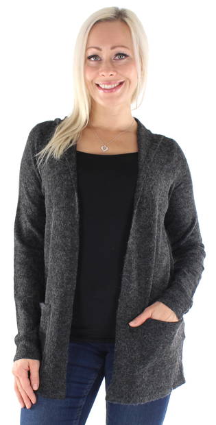 Vero Moda Soft Women's Cardigan Doffy hood, Black - Women's knitwear - 129232 - 1
