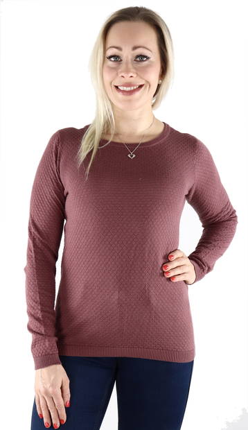 Vero Moda Sweater Care structure rosebrown - Women's knitwear - 129772 - 1