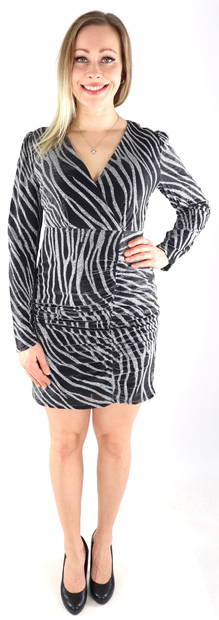 Vila Dress v-neck, black/silver - Dresses and tunics - 132382 - 1