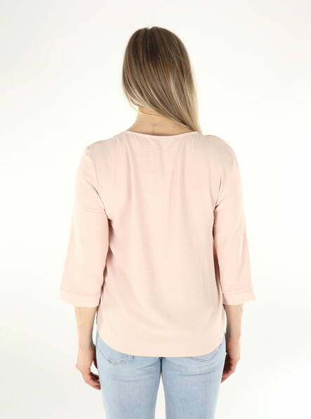 JDY women's shirt Lion 3/4 peach whip - Women's long sleeved shirts - 135952 - 2