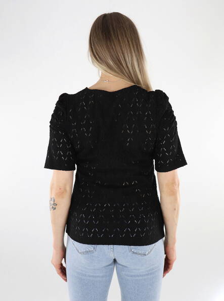 Only women's t-shirt V-neck black - Women's T-shirts - 136162 - 2