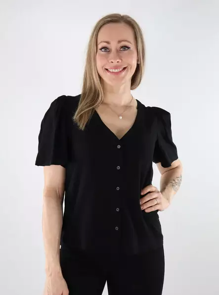 Vero Moda women's t-shirt V-Neck black - Women's T-shirts - 137682 - 1