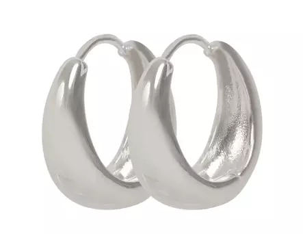 Snö of Sweden Earrings Union honey drop ring 20 mm silver - Earrings - 141602 - 1