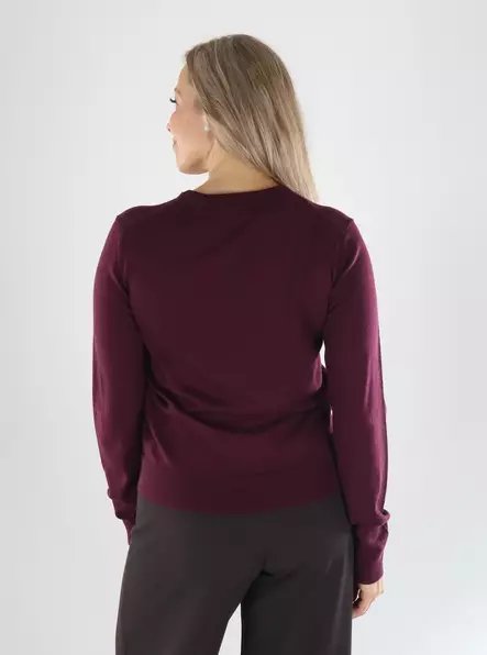 Aware by Vero Moda Sweater LS O-NECK WOOL catawba grape - Women's knitwear - 141472 - 2
