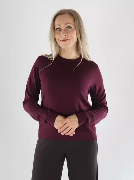 Aware by Vero Moda Sweater LS O-NECK WOOL catawba grape - Women's knitwear - 141472 - 1