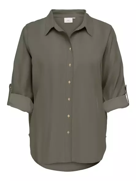 Carmakoma Dress Shirt 3/4 Smokey olive - Women's shirts and blouses - 140842 - 1