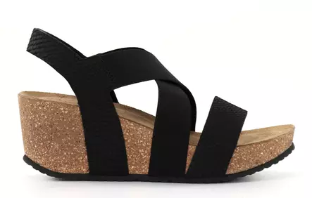 Copenhagen Shoes wedge sandals Stacia black/snake - Women's sandals - 138372 - 1