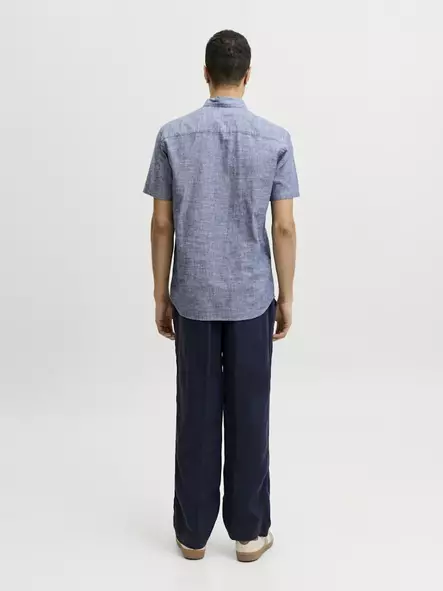 Jack&Jones men's short-sleeved Dress Shirt Blusummer faded denim - Men's dress shirts - 141112 - 2