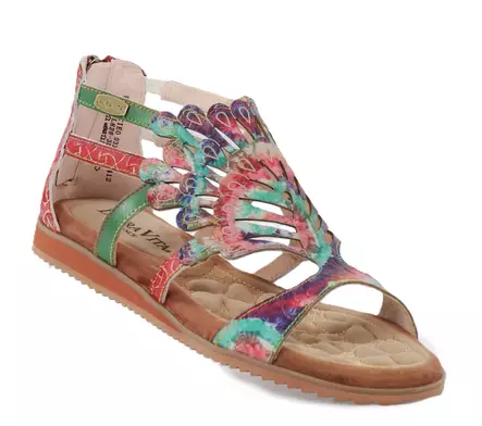Laura Vita women's sandals Feclicieo 0321 grenat - Women's sandals - 138242 - 1