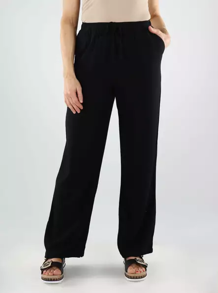 Only linen blend trousers MW Line black - Women's trousers - 140772 - 3