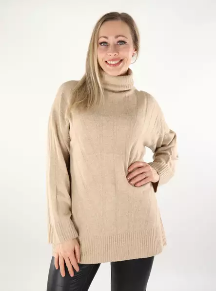 Only women's sweater Rib humus - Women's knitwear - 137462 - 1