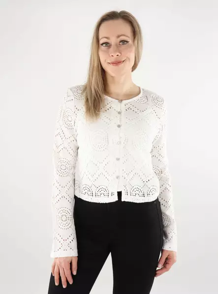 Pieces women's cardigan cloud dancer - Women's knitwear - 138222 - 1