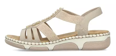 Rieker women's wide-last sandals 66201-62 beige - Rieker women`s sandals - 140622 - 2