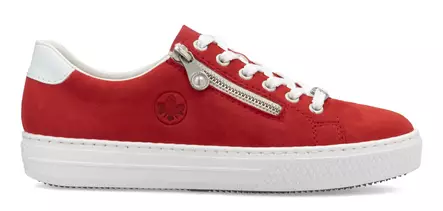 Rieker women's suede sneakers L59L1-33 red - Rieker women`s sneakers - 137742 - 1