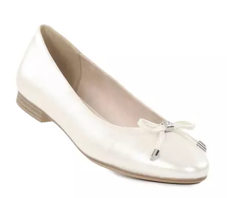 Tamaris ballerinas with bow tie detail 22105-44 pearl - Ballerinas - 138202 - 1