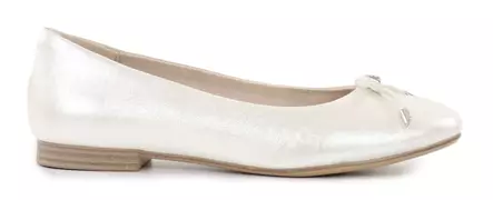 Tamaris ballerinas with bow tie detail 22105-44 pearl - Ballerinas - 138202 - 2