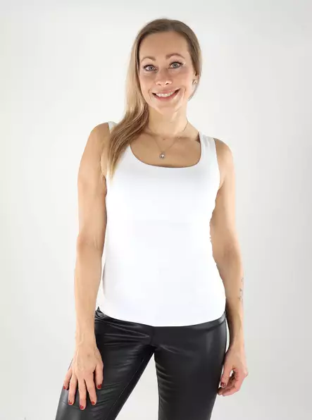 Vila women's top U-Neck optical snow - Women's tank tops - 139332 - 1