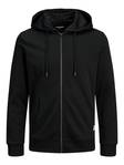 Jack&Jones Zippered Hoodie Basic zip black - Men's hoodies - 132792 - 4
