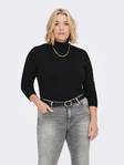 Only Carmakoma Sweater Venice roll black - Women's knitwear - 134222 - 1