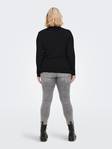 Only Carmakoma Sweater Venice roll black - Women's knitwear - 134222 - 2