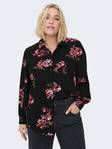 Only Carmakoma Shirt Luxlea, black/flower - Women's shirts and blouses - 132572 - 1