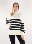Only Sweater cloud dancer/black - Women's knitwear - 134712 - 1