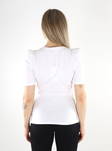 Only women's t-shirt Live love 2/4 puff white - Women's T-shirts - 135222 - 2