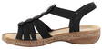 Rieker Sandals 62866-00, Black - Rieker women`s sandals - 126392 - 2