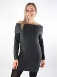 JJXX off shoulder knitted dress dark grey - Women's knitwear - 137452 - 1