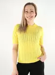 Vero Moda women's knitted t-shirt 2/4 lemon drop - Women's T-shirts - 138232 - 1