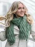 Veniz pleated scarf 62716 green - Women's scarfs - 138312 - 1