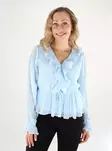 Vero Moda women's shirt Frill Pleat ice water - Women's long sleeved shirts - 138822 - 1