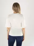Aware by Vero Moda T-Shirt AWNAVARO 2/4 O-NECK TOP snow white - Women's T-shirts - 141322 - 2