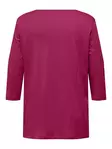 Only Carmakoma plus size shirt 3/4 A-Shape sangria - Women's long sleeved shirts - 136862 - 2