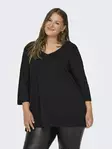 Only Carmakoma plus size shirt A-Shape 3/4 black - Women's long sleeved shirts - 136572 - 1