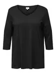 Only Carmakoma plus size shirt A-Shape 3/4 black - Women's long sleeved shirts - 136572 - 5