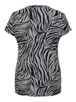 Only Carmakoma Plus Size Zebra Print T-Shirt V-Neck alloy/zebra - Women's T-shirts - 137922 - 2